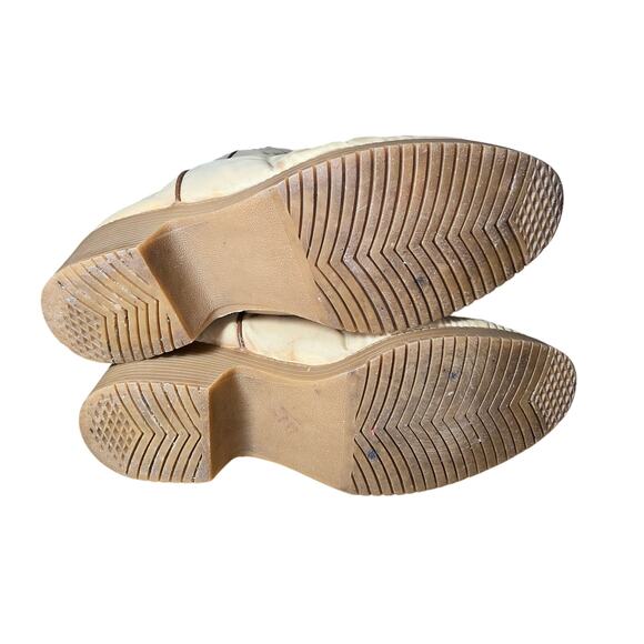 *Rare* Vintage Town & Country Western Snowboots Tan Faux Fur Lining Size 8.5 M - Picture 6 of 7